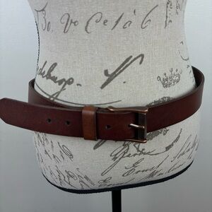 Fossil brown leather belt with antique copper buckle -men’s 36